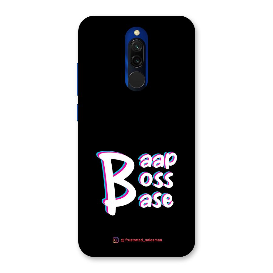 Baap Boss Base Black Back Case for Redmi 8