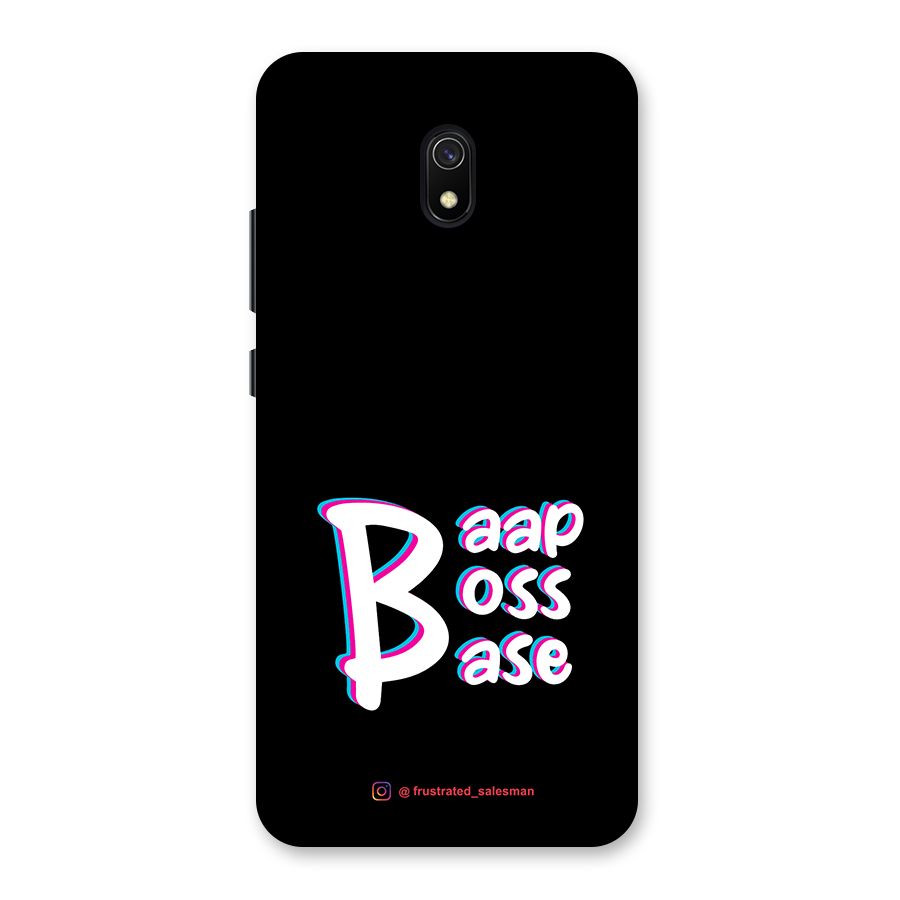 Baap Boss Base Black Back Case for Redmi 8A