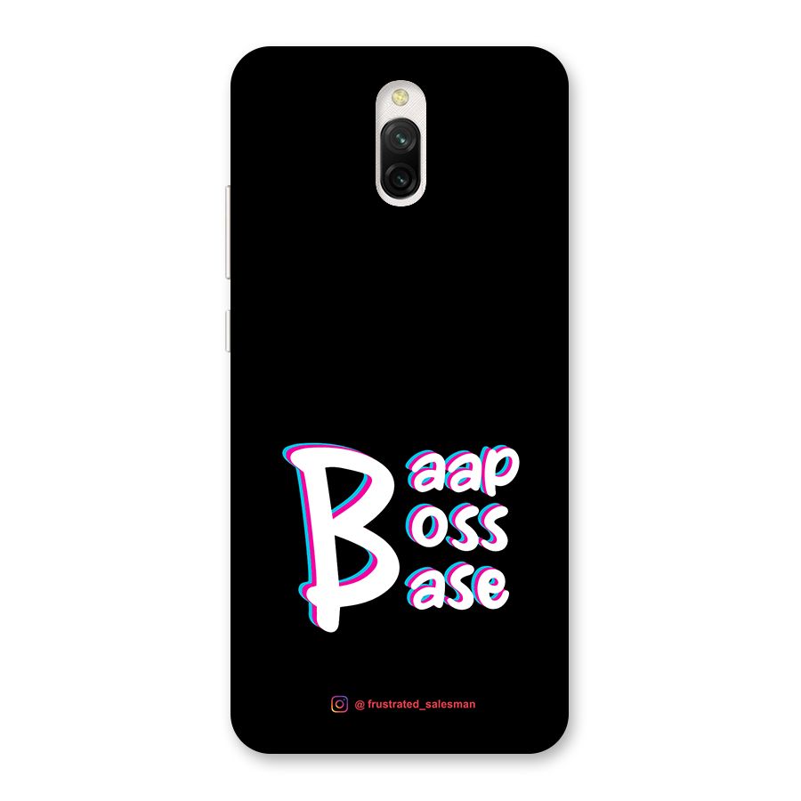 Baap Boss Base Black Back Case for Redmi 8A Dual