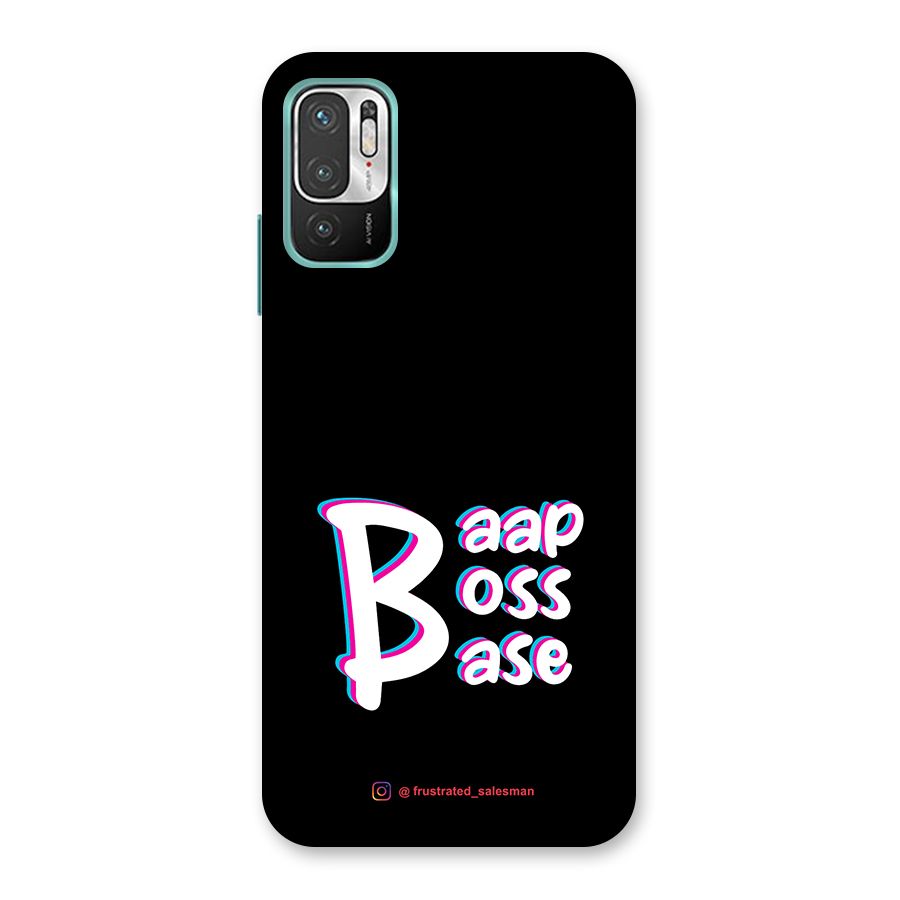 Baap Boss Base Black Back Case for Redmi Note 10T 5G
