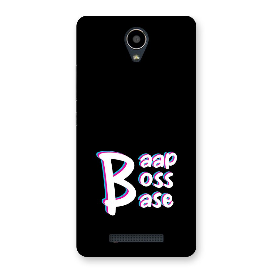 Baap Boss Base Black Back Case for Redmi Note 2