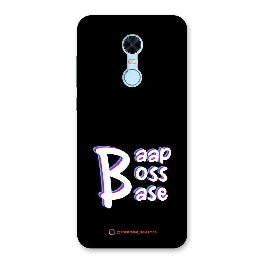 Baap Boss Base Black Back Case for Redmi Note 5