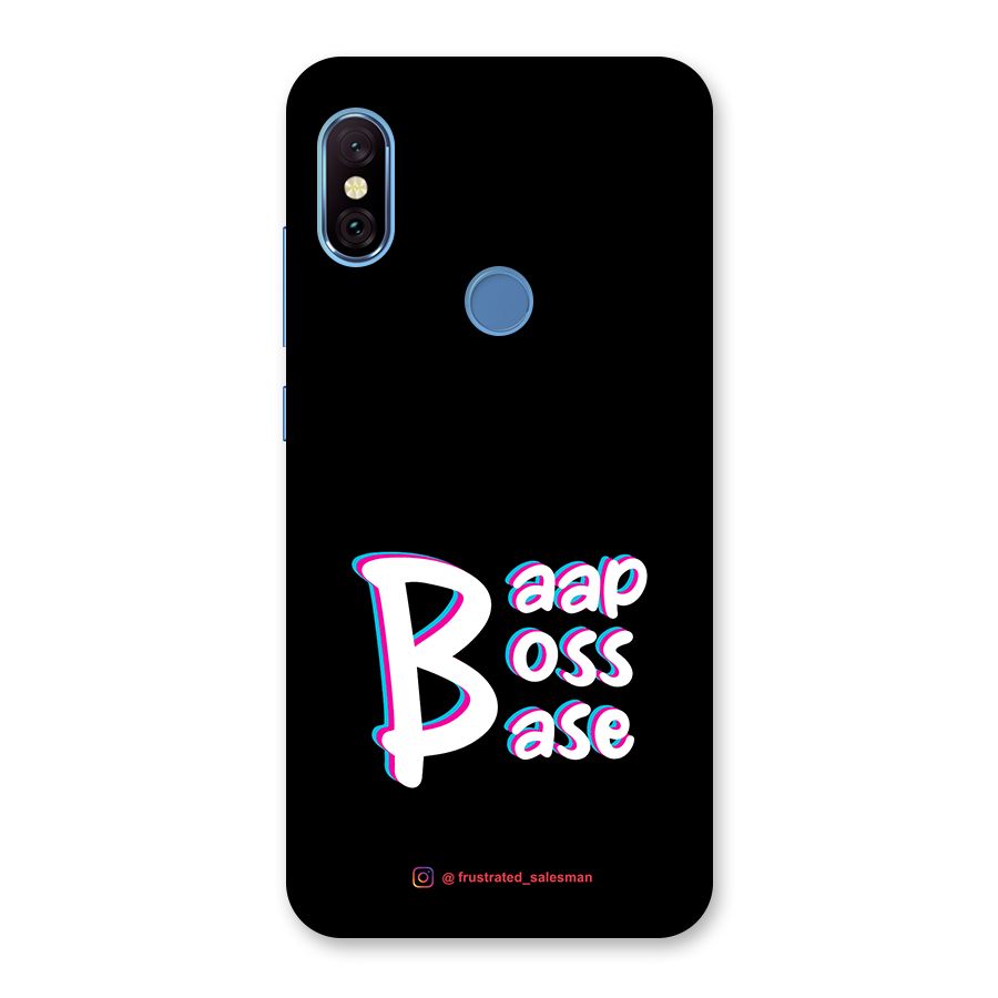 Baap Boss Base Black Back Case for Redmi Note 6 Pro