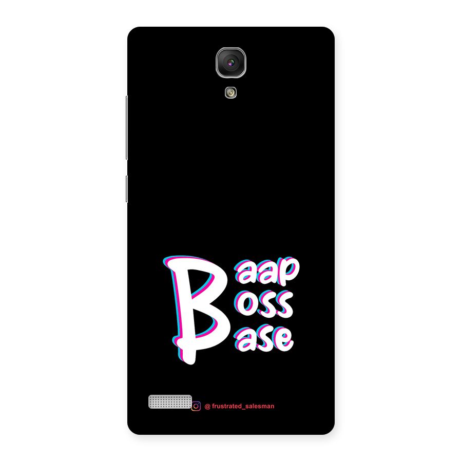 Baap Boss Base Black Back Case for Redmi Note Prime