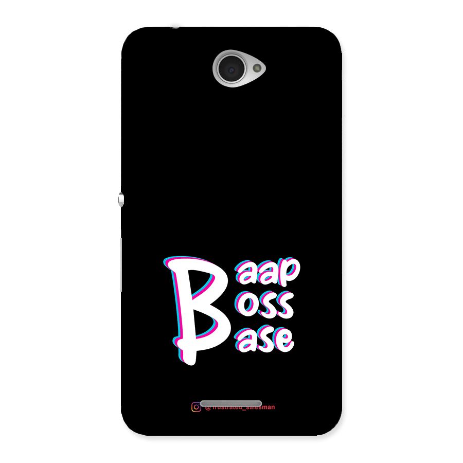 Baap Boss Base Black Back Case for Sony Xperia E4