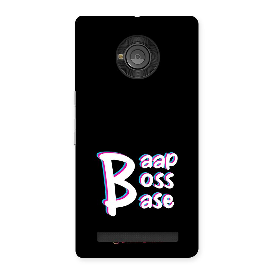 Baap Boss Base Black Back Case for Yu Yunique