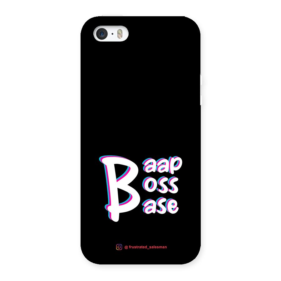 Baap Boss Base Black Back Case for iPhone SE
