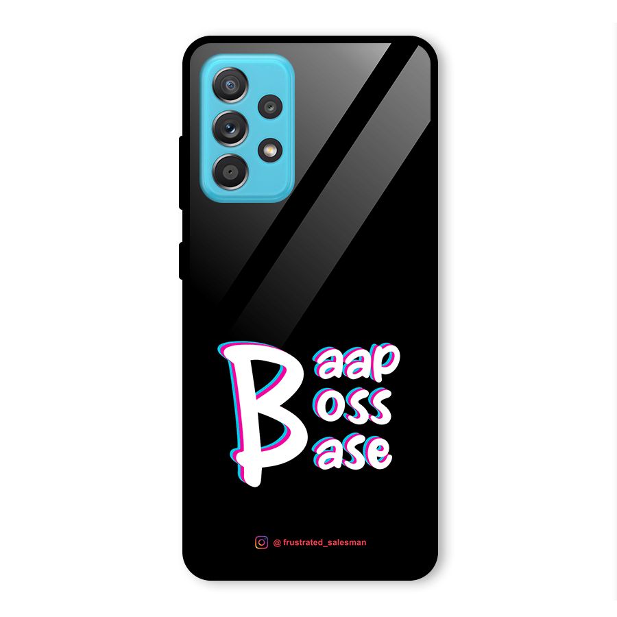 Baap Boss Base Black Glass Back Case for Galaxy A52s 5G