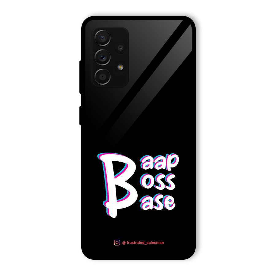 Baap Boss Base Black Glass Back Case for Galaxy A53 5G