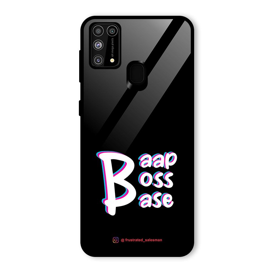 Baap Boss Base Black Glass Back Case for Galaxy F41
