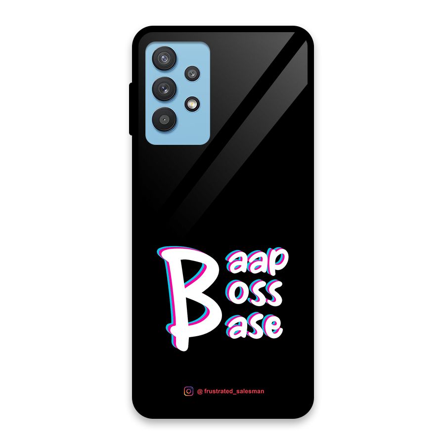Baap Boss Base Black Glass Back Case for Galaxy M32 5G