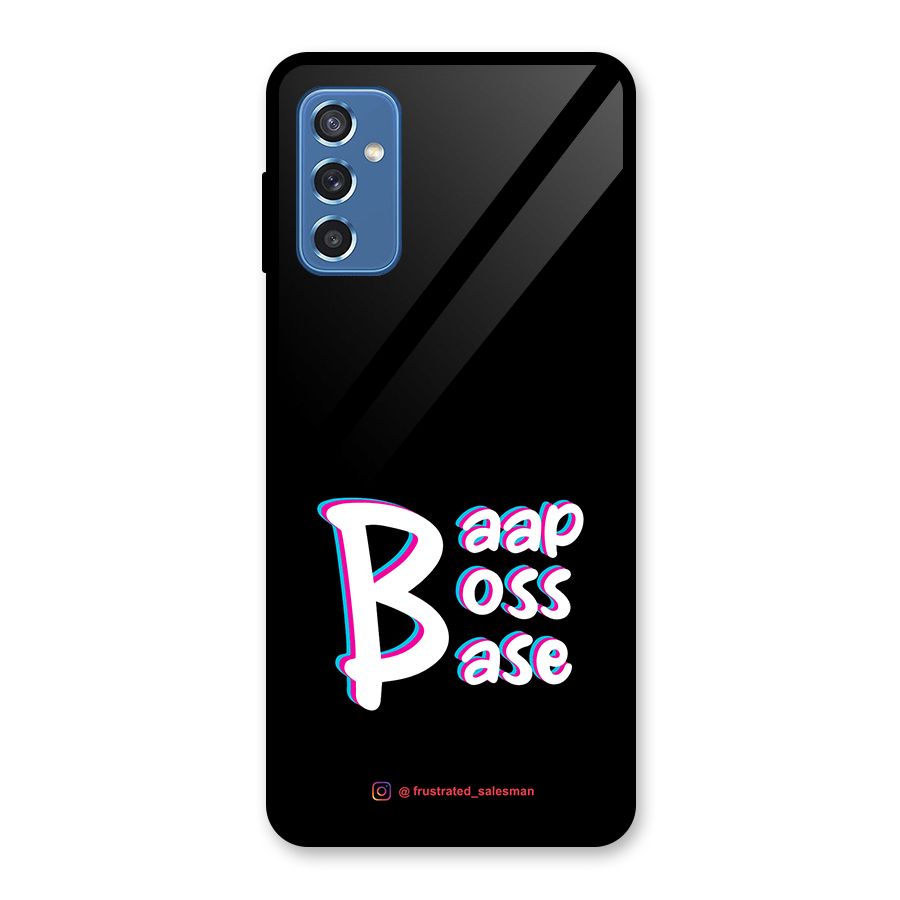 Baap Boss Base Black Glass Back Case for Galaxy M52 5G