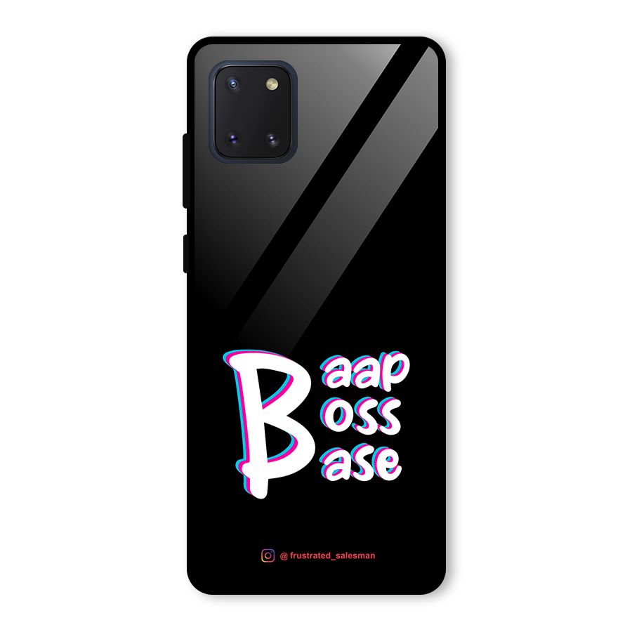 Baap Boss Base Black Glass Back Case for Galaxy Note 10 Lite