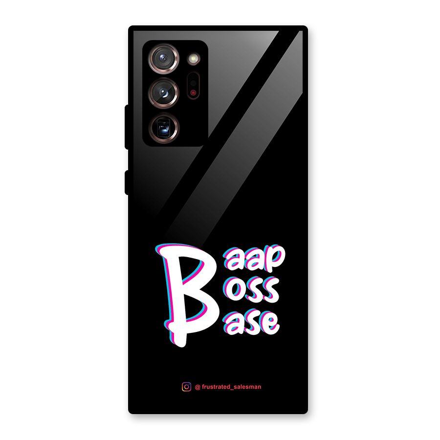 Baap Boss Base Black Glass Back Case for Galaxy Note 20 Ultra