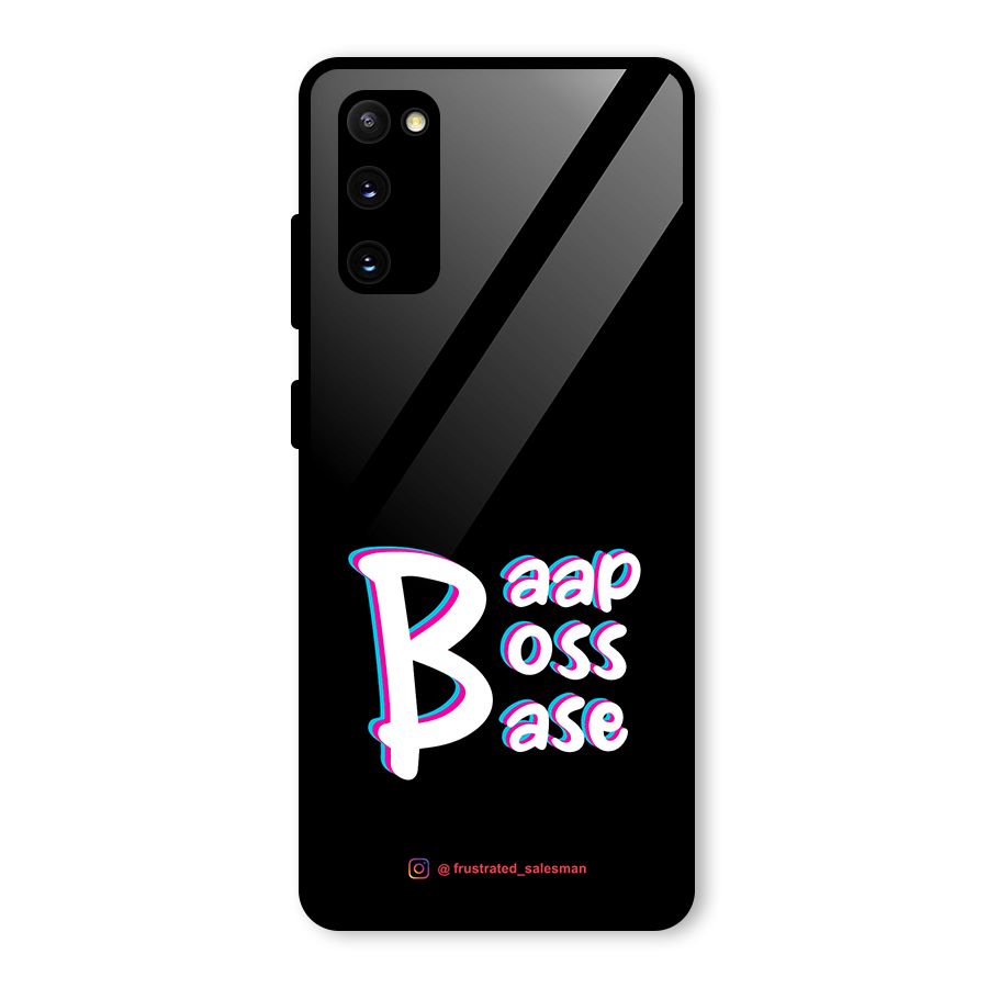 Baap Boss Base Black Glass Back Case for Galaxy S20 FE 5G