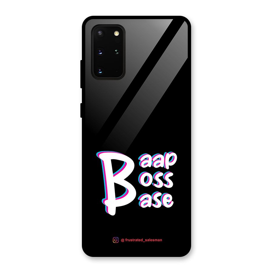 Baap Boss Base Black Glass Back Case for Galaxy S20 Plus