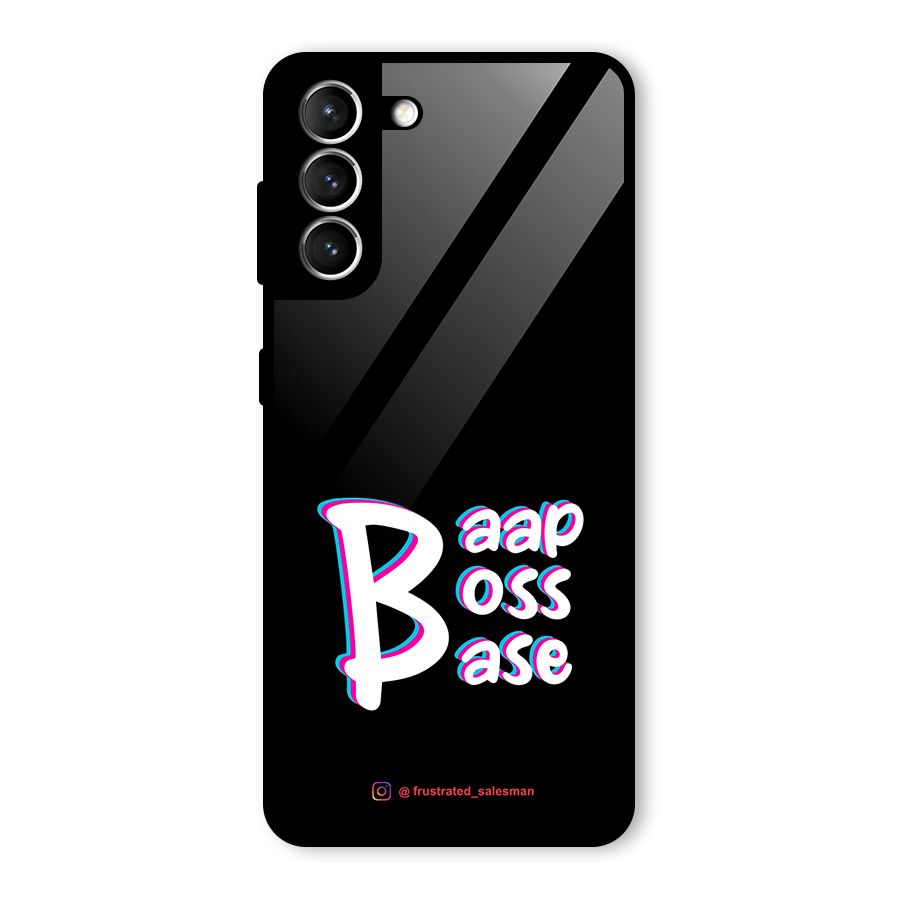 Baap Boss Base Black Glass Back Case for Galaxy S21 5G