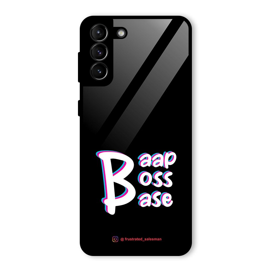 Baap Boss Base Black Glass Back Case for Galaxy S21 Plus