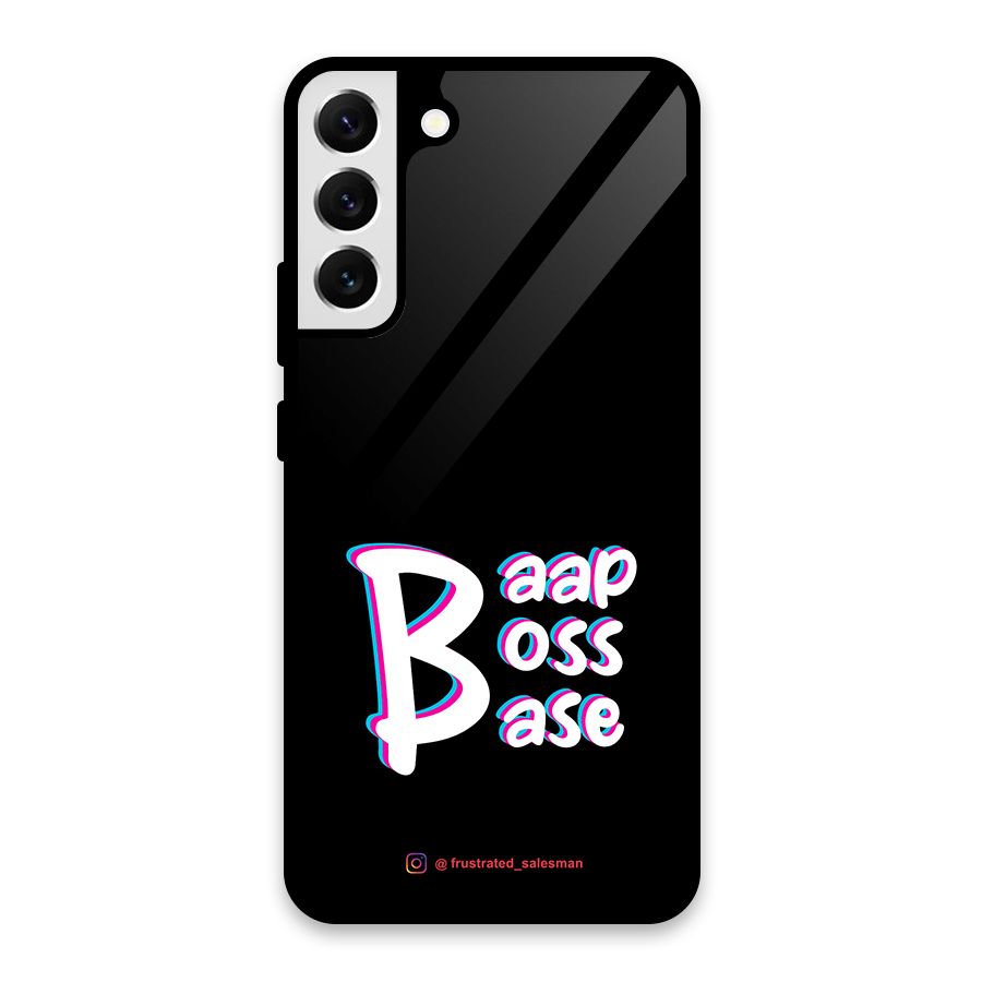 Baap Boss Base Black Glass Back Case for Galaxy S22 Plus 5G