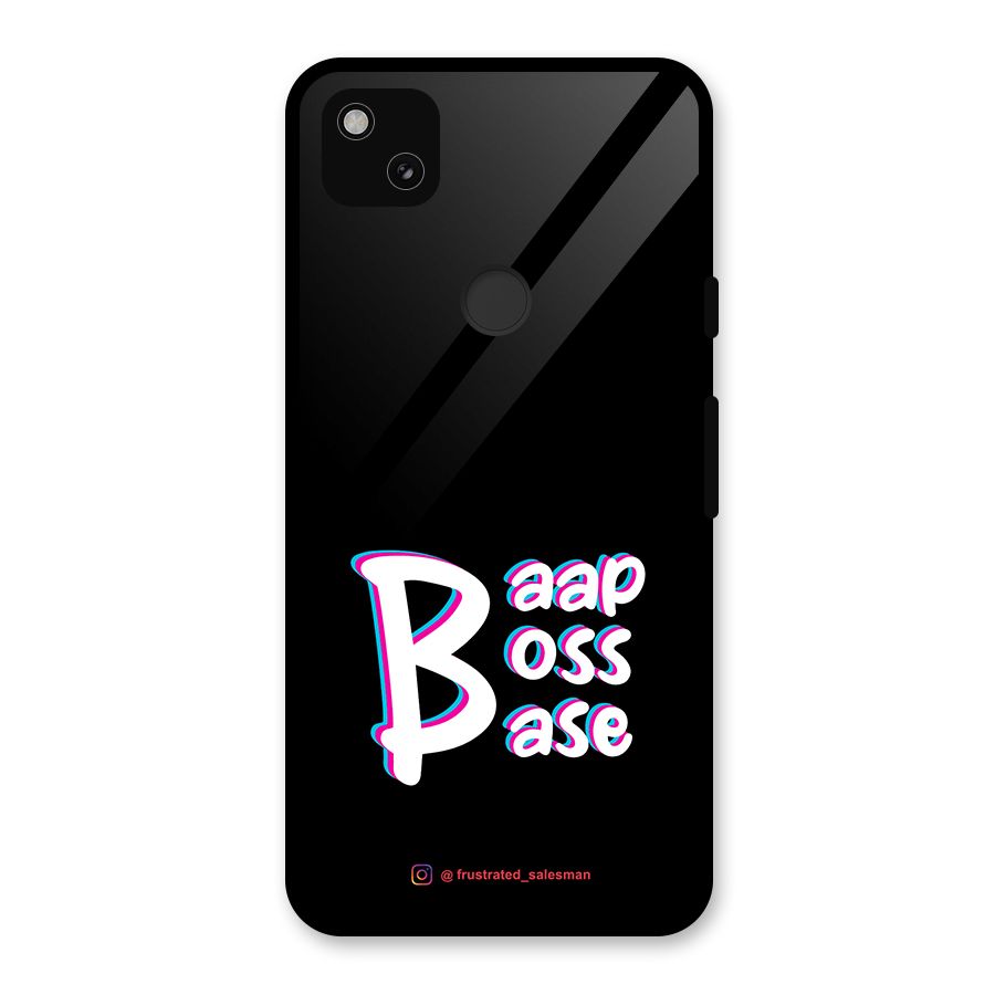 Baap Boss Base Black Glass Back Case for Google Pixel 4a