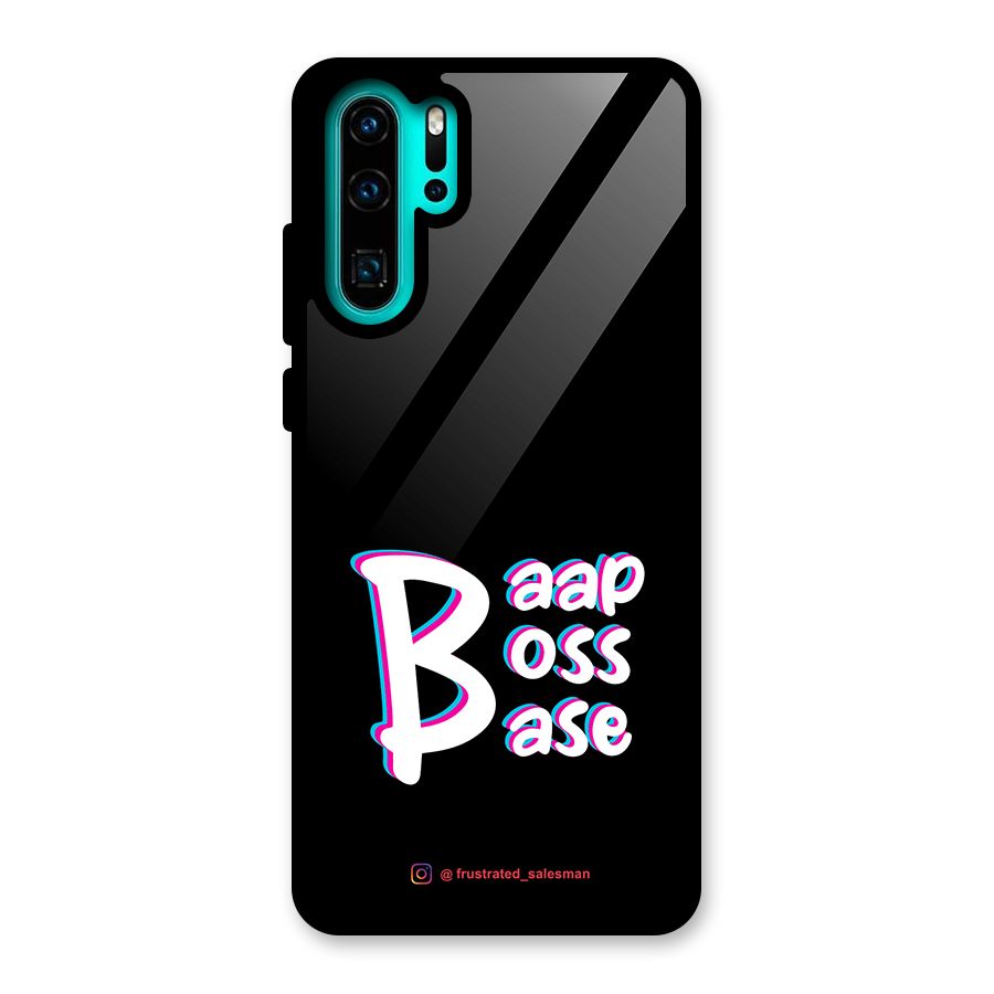 Baap Boss Base Black Glass Back Case for Huawei P30 Pro