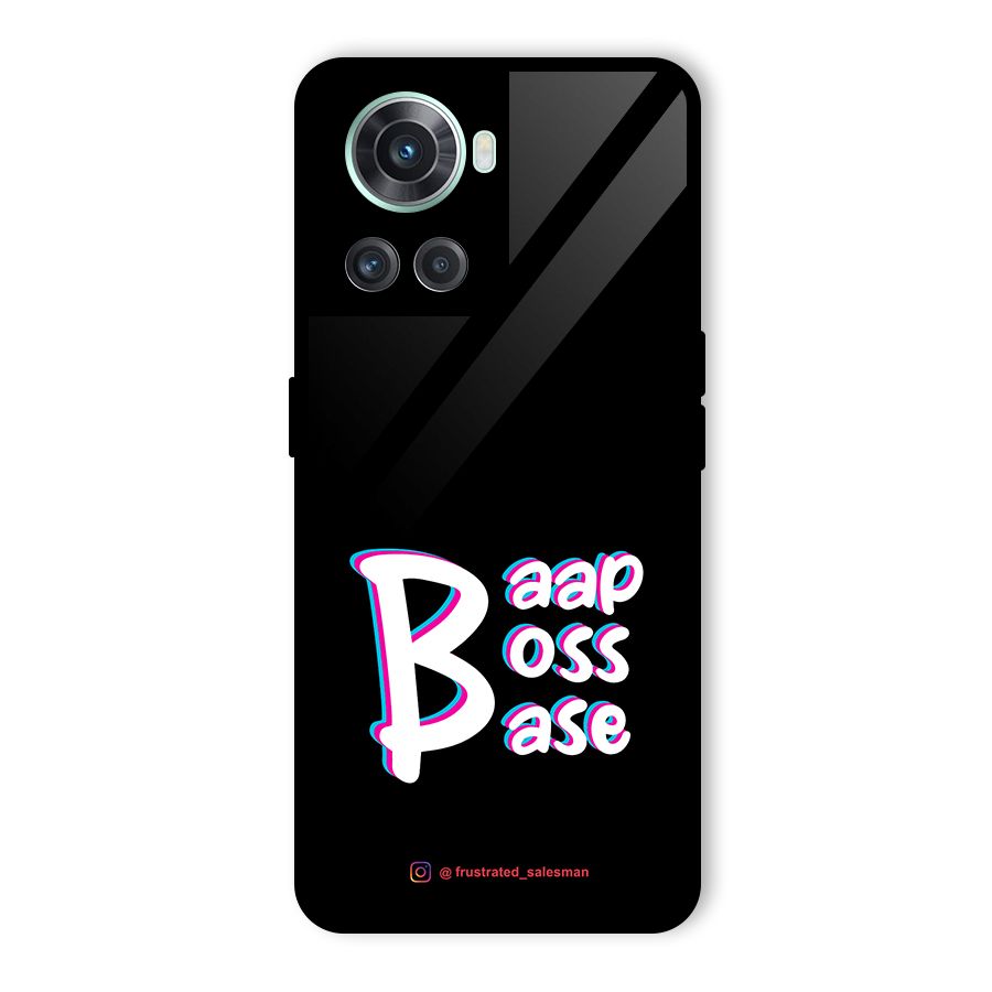 Baap Boss Base Black Glass Back Case for OnePlus 10R