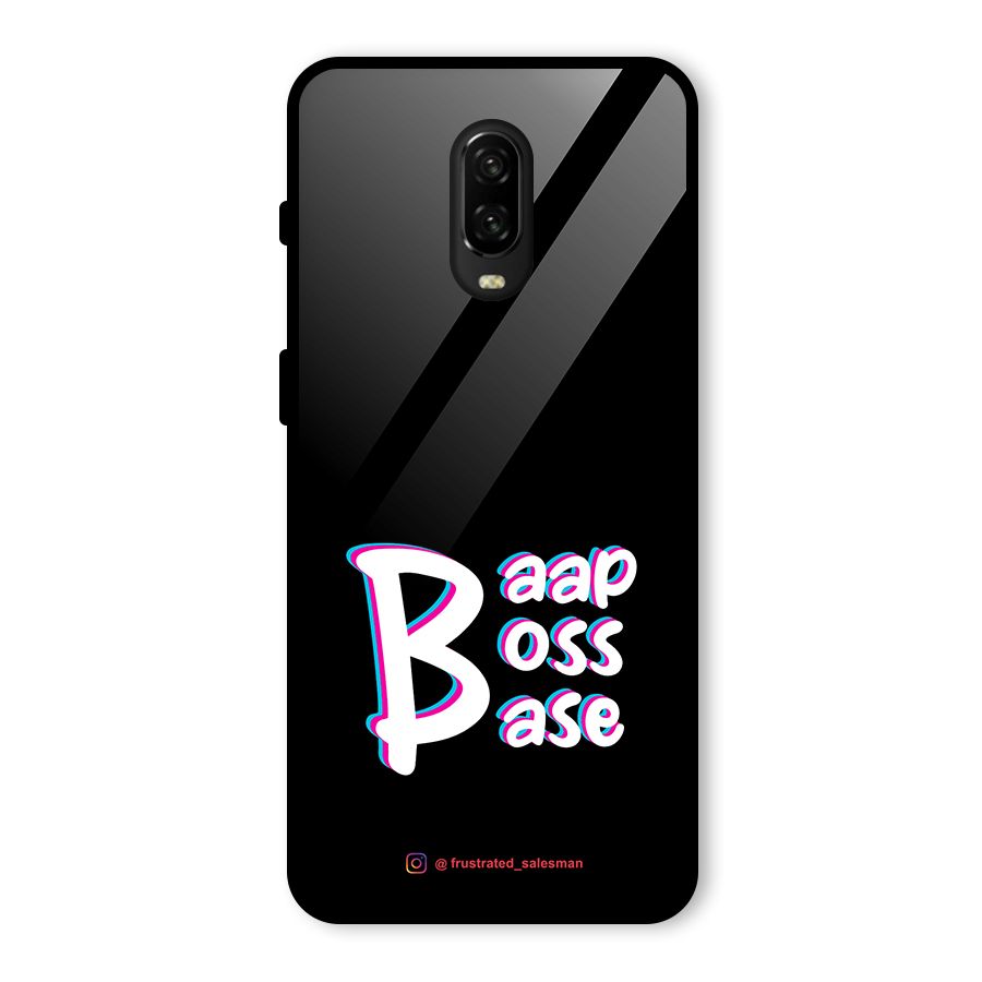 Baap Boss Base Black Glass Back Case for OnePlus 6T