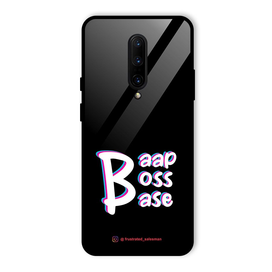 Baap Boss Base Black Glass Back Case for OnePlus 7 Pro