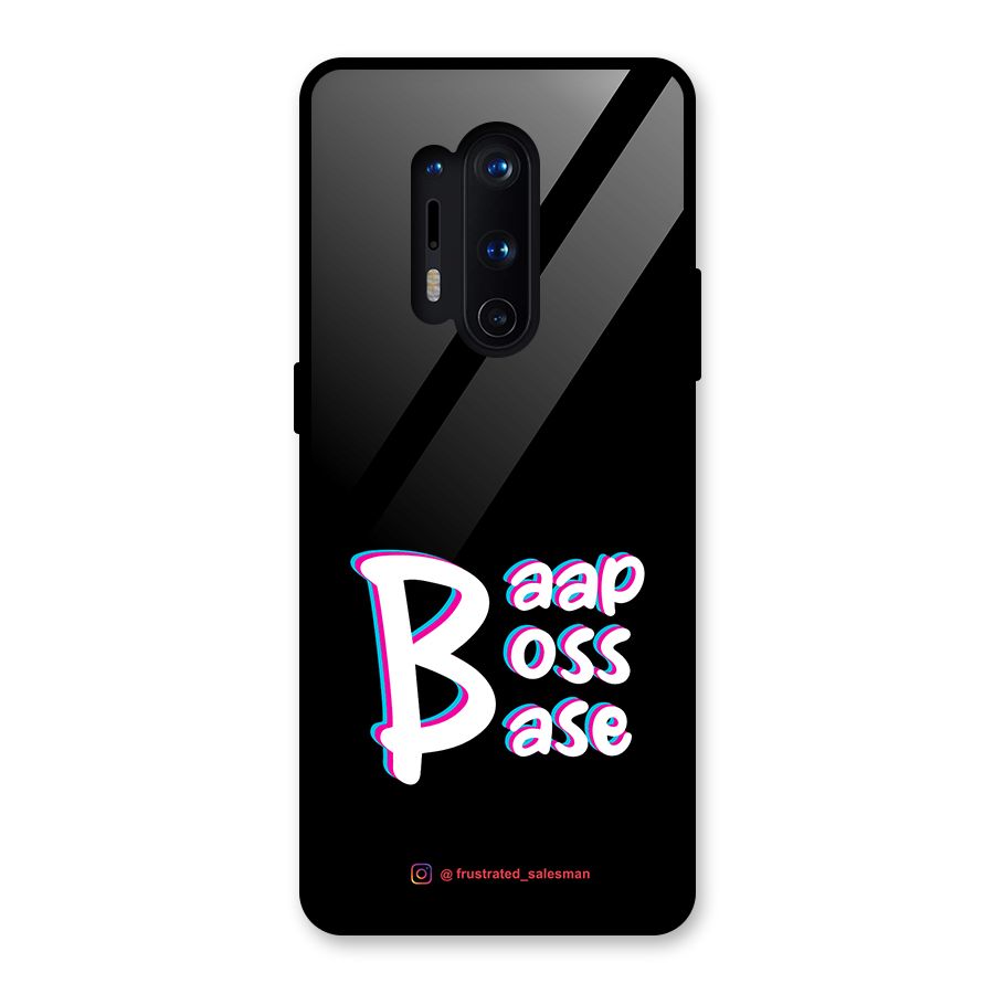 Baap Boss Base Black Glass Back Case for OnePlus 8 Pro