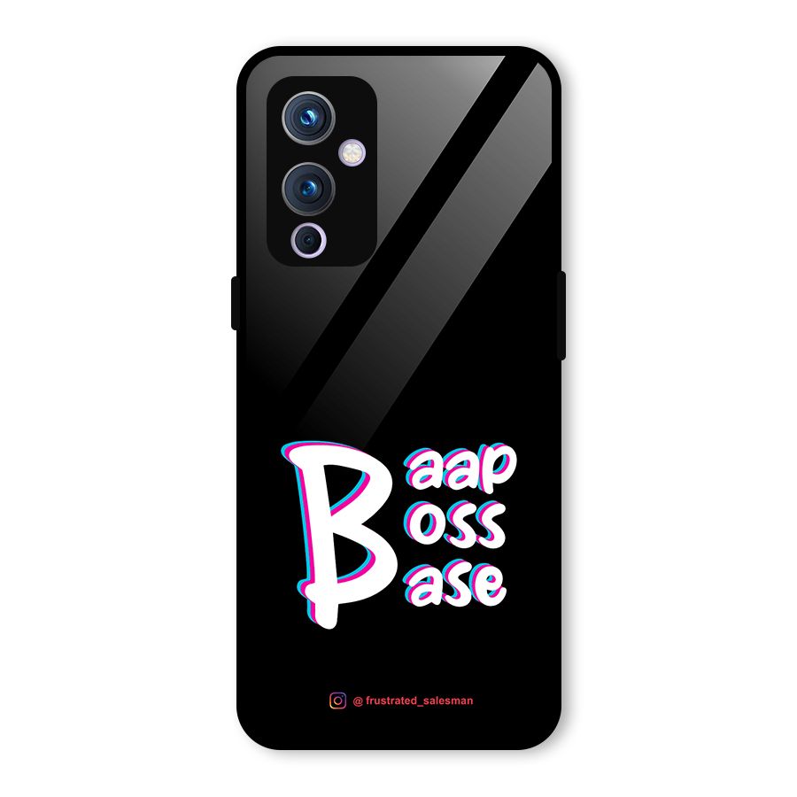 Baap Boss Base Black Glass Back Case for OnePlus 9