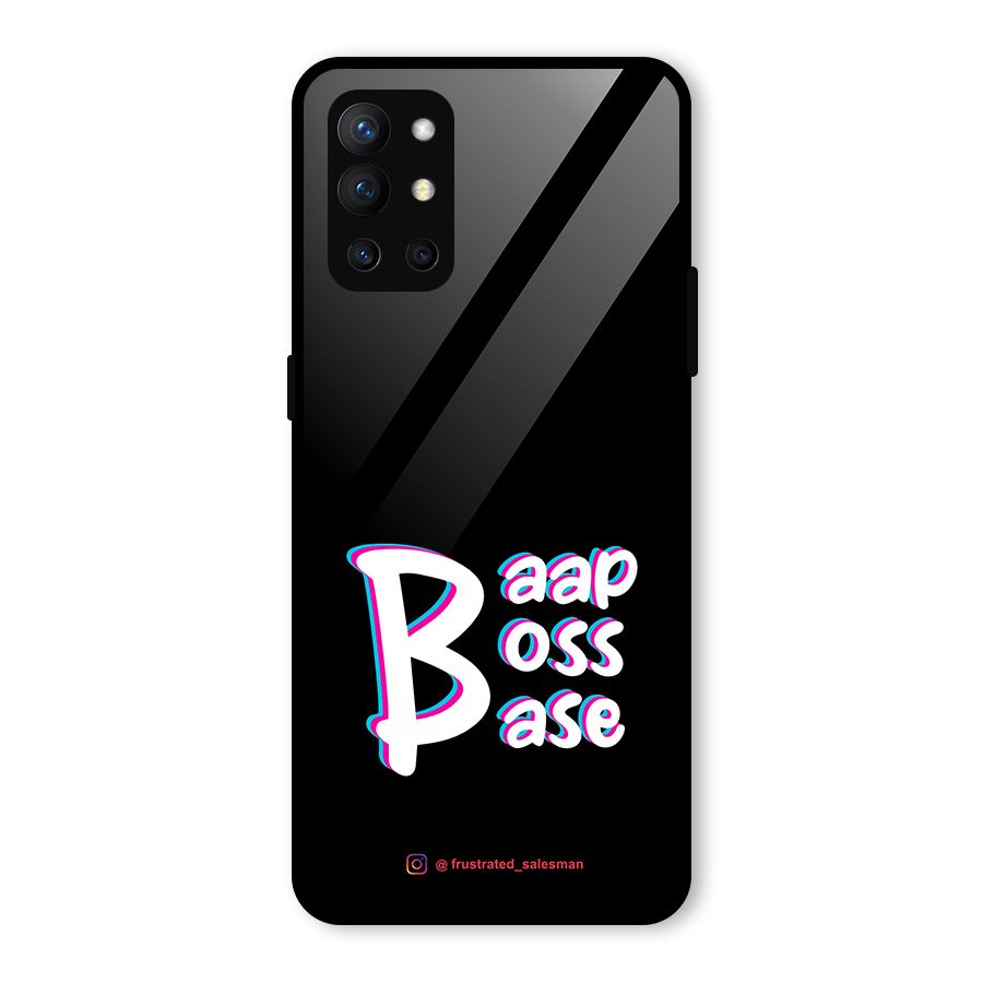 Baap Boss Base Black Glass Back Case for OnePlus 9R