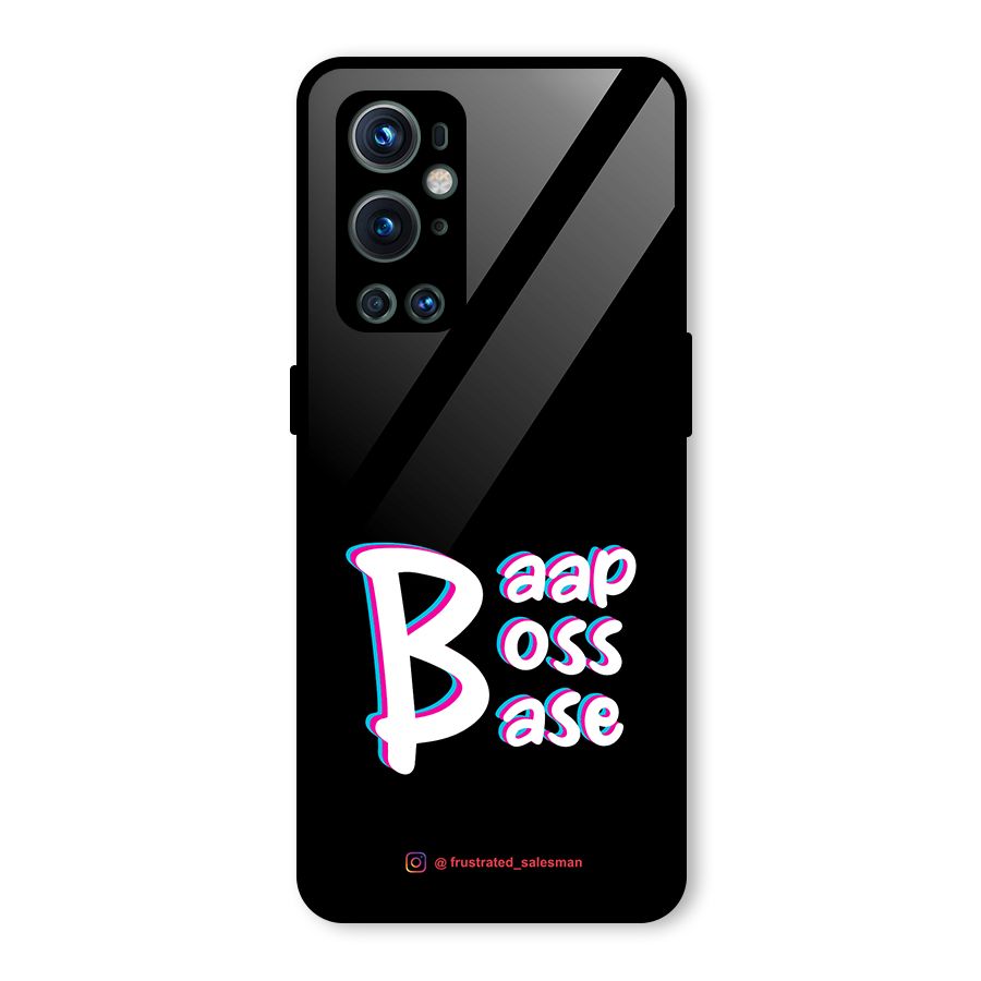 Baap Boss Base Black Glass Back Case for OnePlus 9 Pro