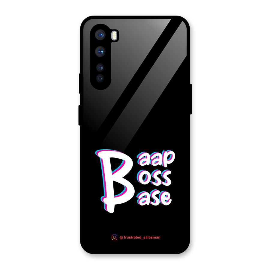 Baap Boss Base Black Glass Back Case for OnePlus Nord