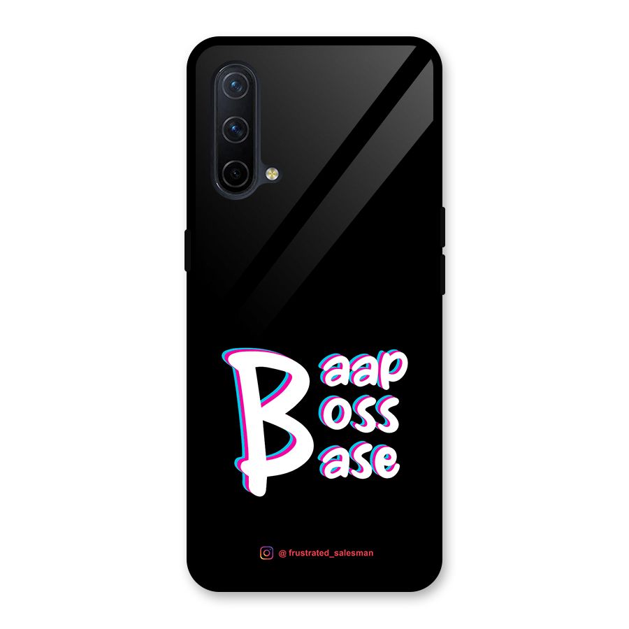 Baap Boss Base Black Glass Back Case for OnePlus Nord CE 5G