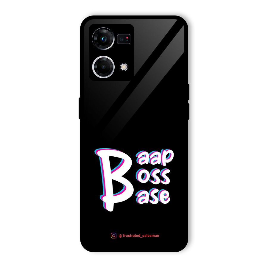 Baap Boss Base Black Glass Back Case for Oppo F21 Pro 4G
