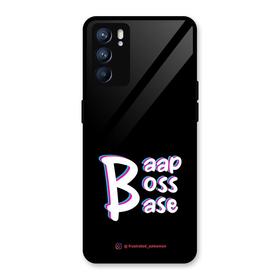 Baap Boss Base Black Glass Back Case for Oppo Reno6 5G