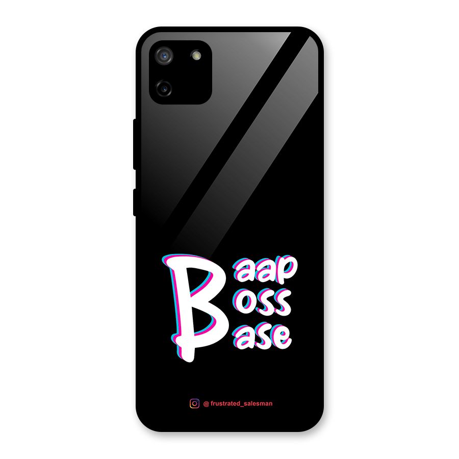 Baap Boss Base Black Glass Back Case for Realme C11