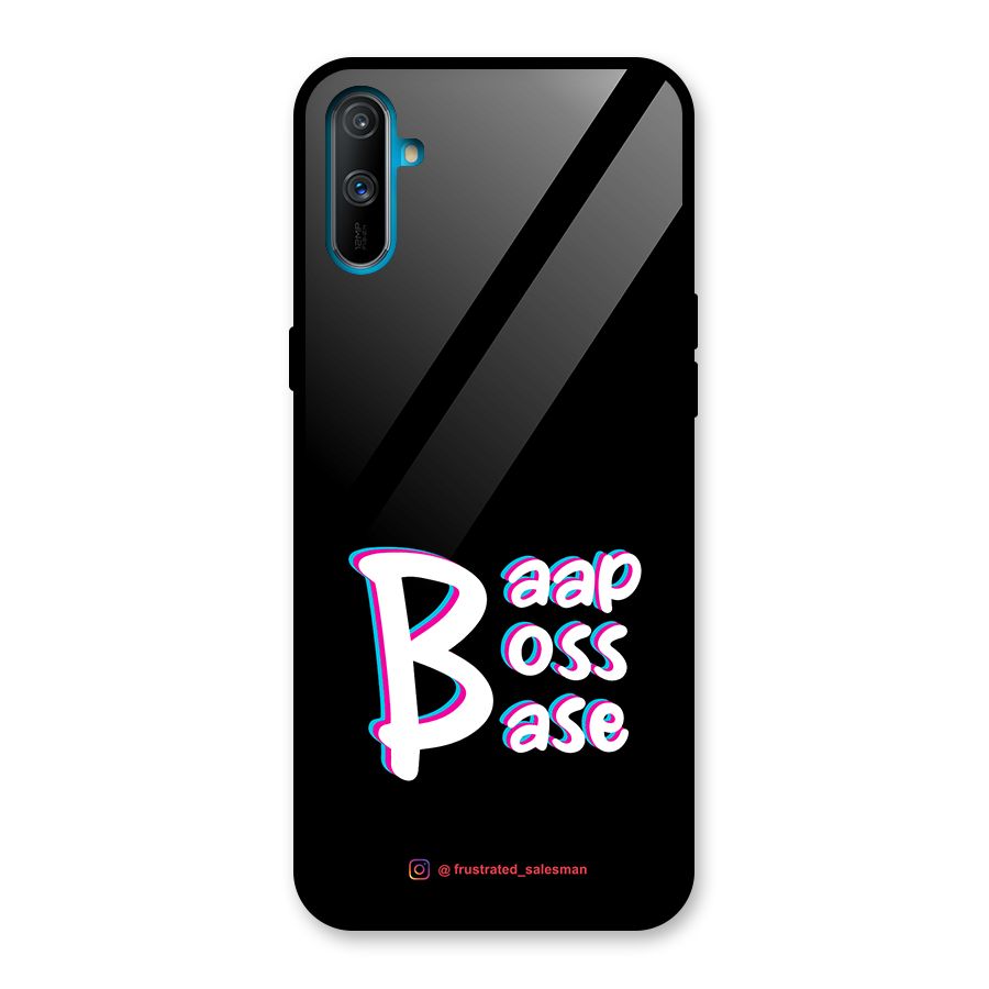 Baap Boss Base Black Glass Back Case for Realme C3