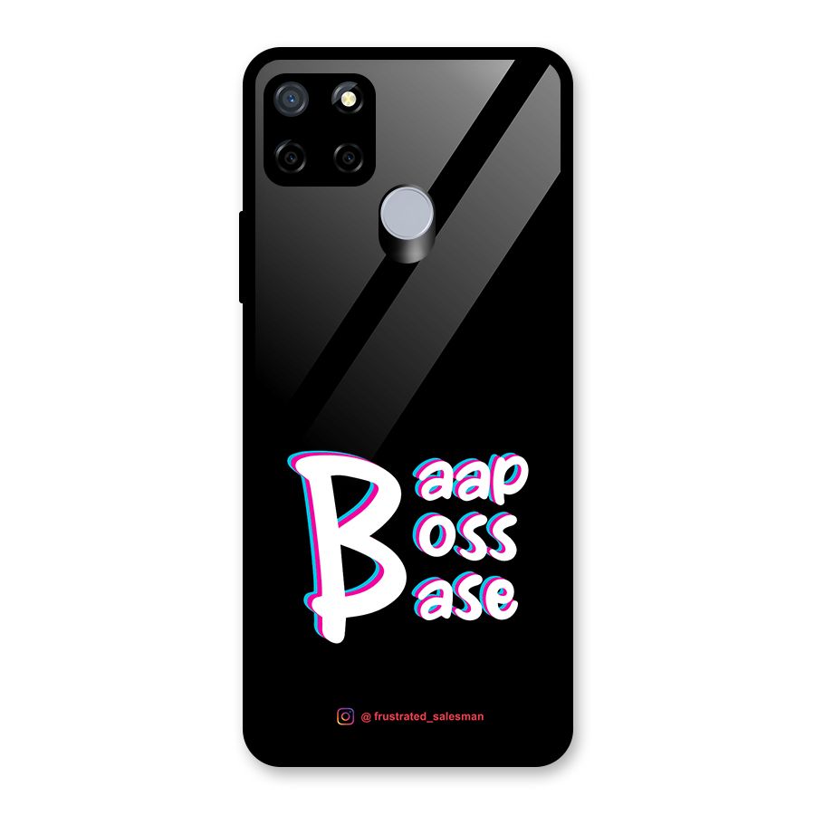 Baap Boss Base Black Glass Back Case for Realme Narzo 20