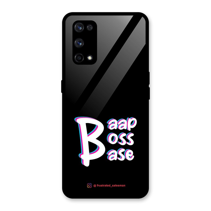 Baap Boss Base Black Glass Back Case for Realme X7 Pro