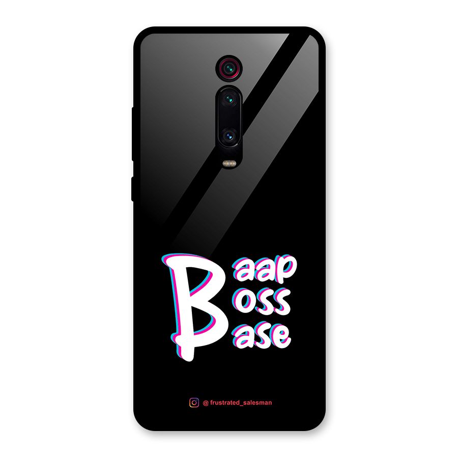 Baap Boss Base Black Glass Back Case for Redmi K20