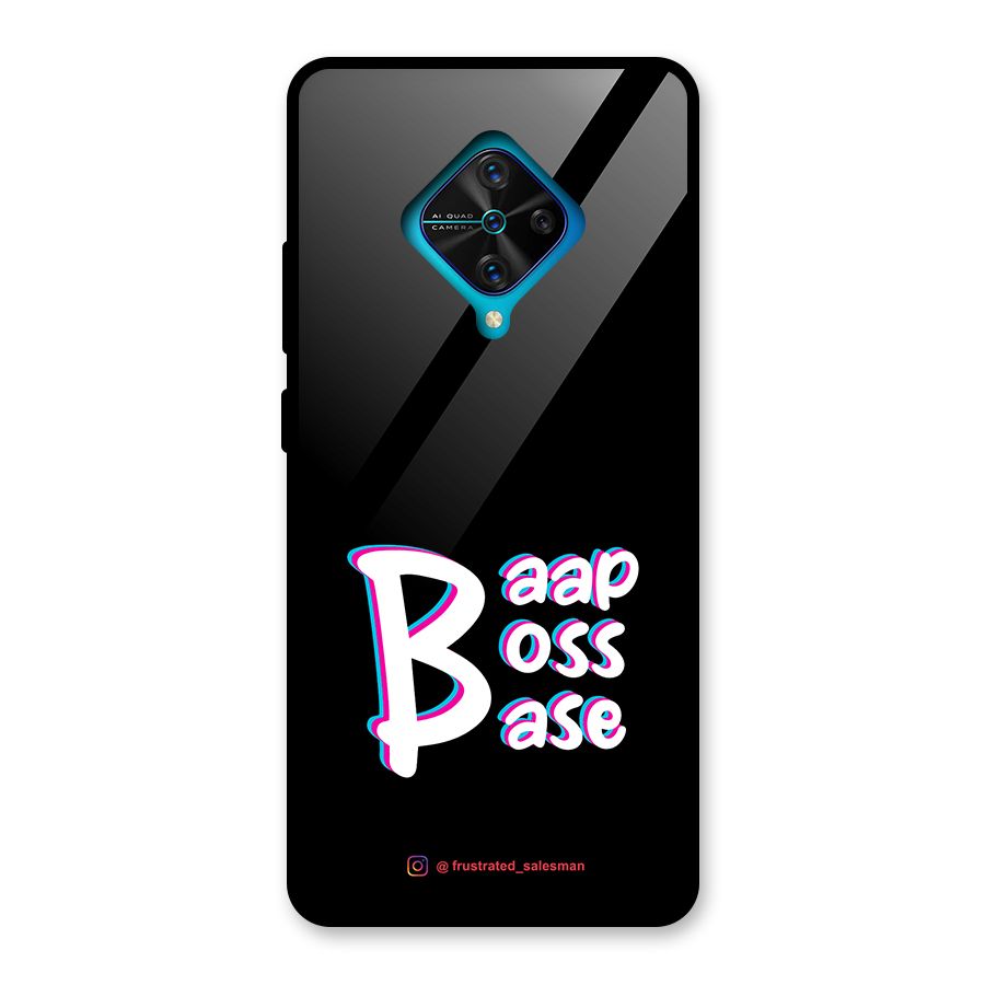 Baap Boss Base Black Glass Back Case for Vivo S1 Pro