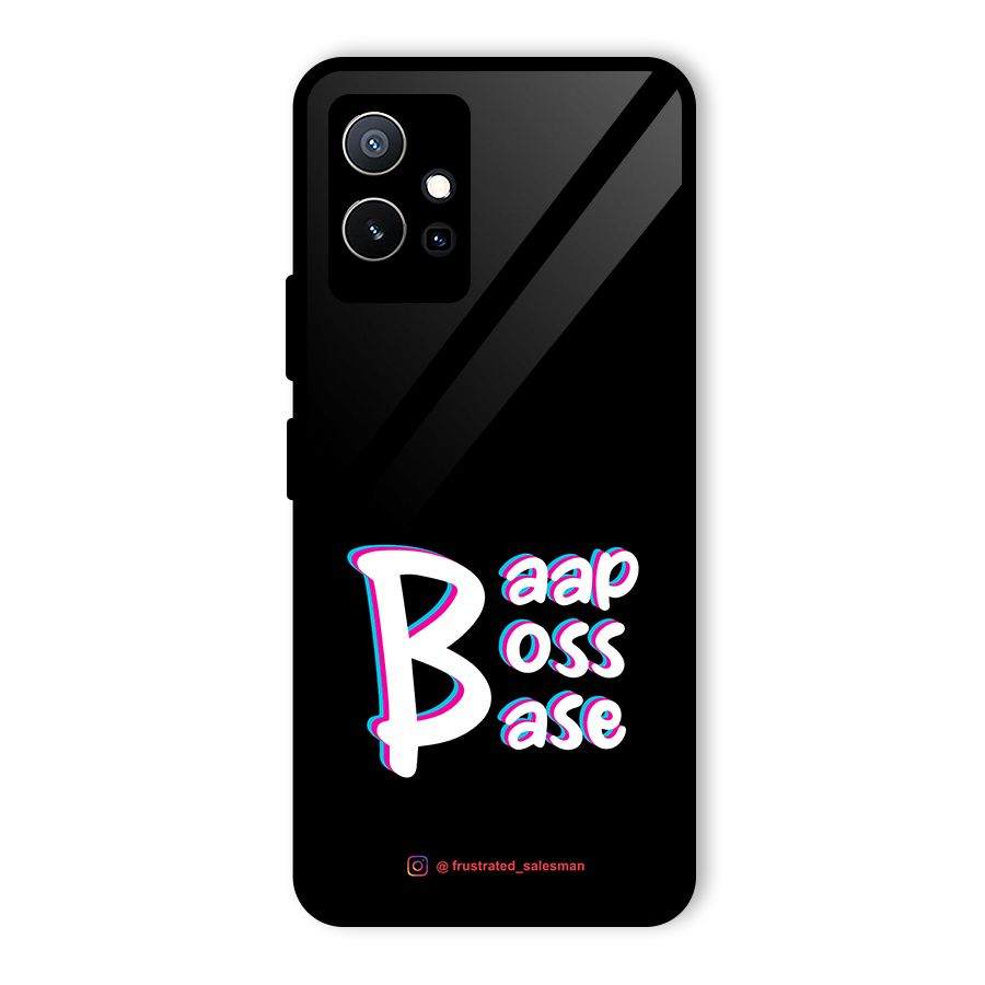 Baap Boss Base Black Glass Back Case for Vivo T1 5G