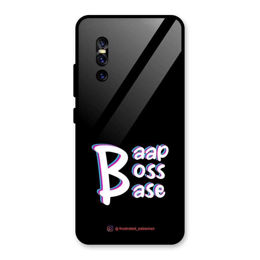 Baap Boss Base Black Glass Back Case for Vivo V15 Pro