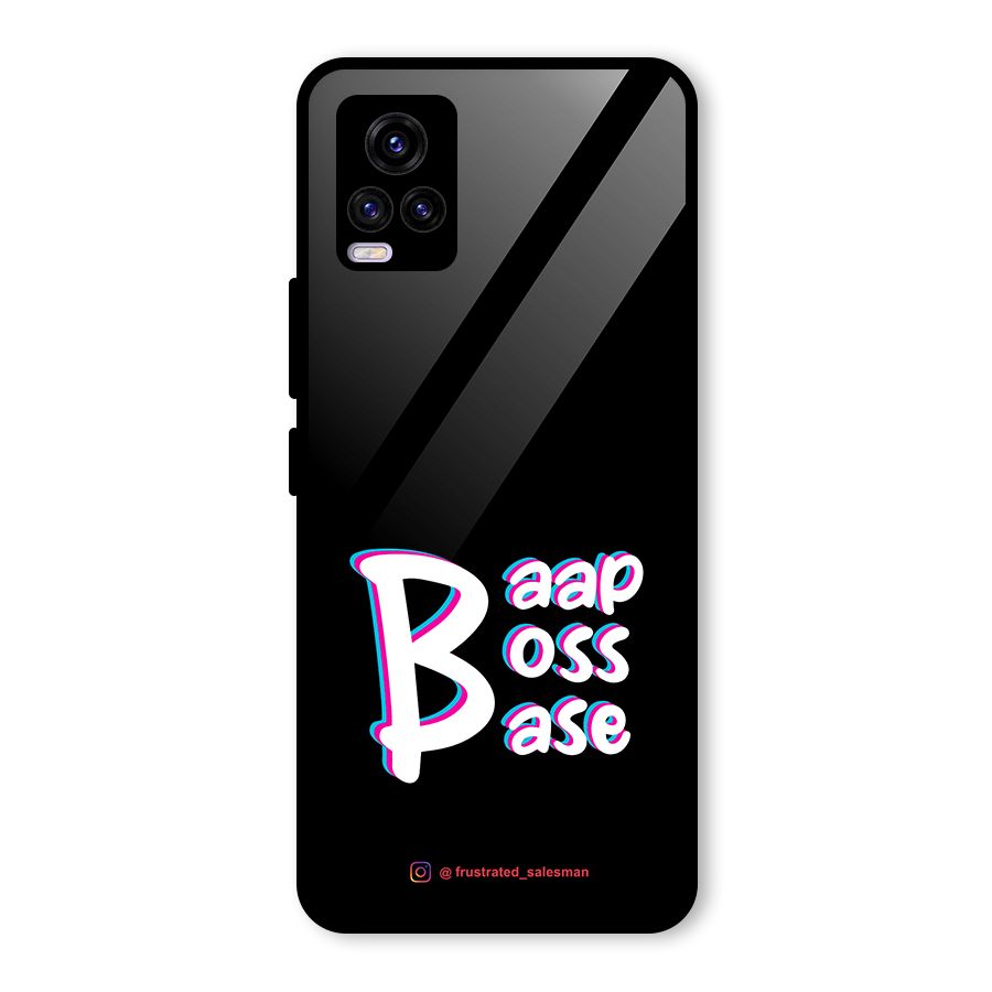 Baap Boss Base Black Glass Back Case for Vivo V20