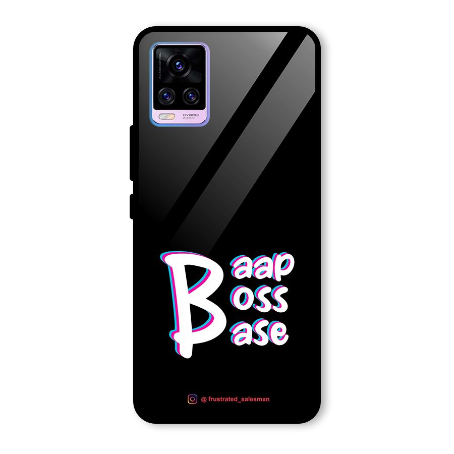 Baap Boss Base Black Glass Back Case for Vivo V20 Pro