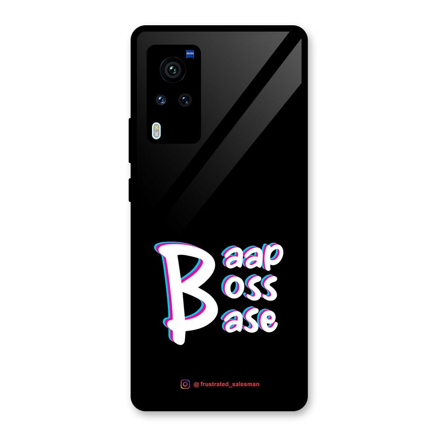 Baap Boss Base Black Glass Back Case for Vivo X60 Pro