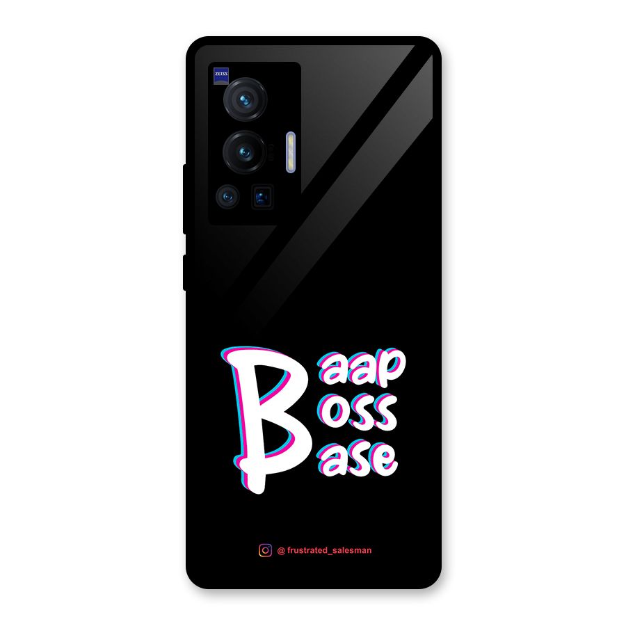 Baap Boss Base Black Glass Back Case for Vivo X70 Pro
