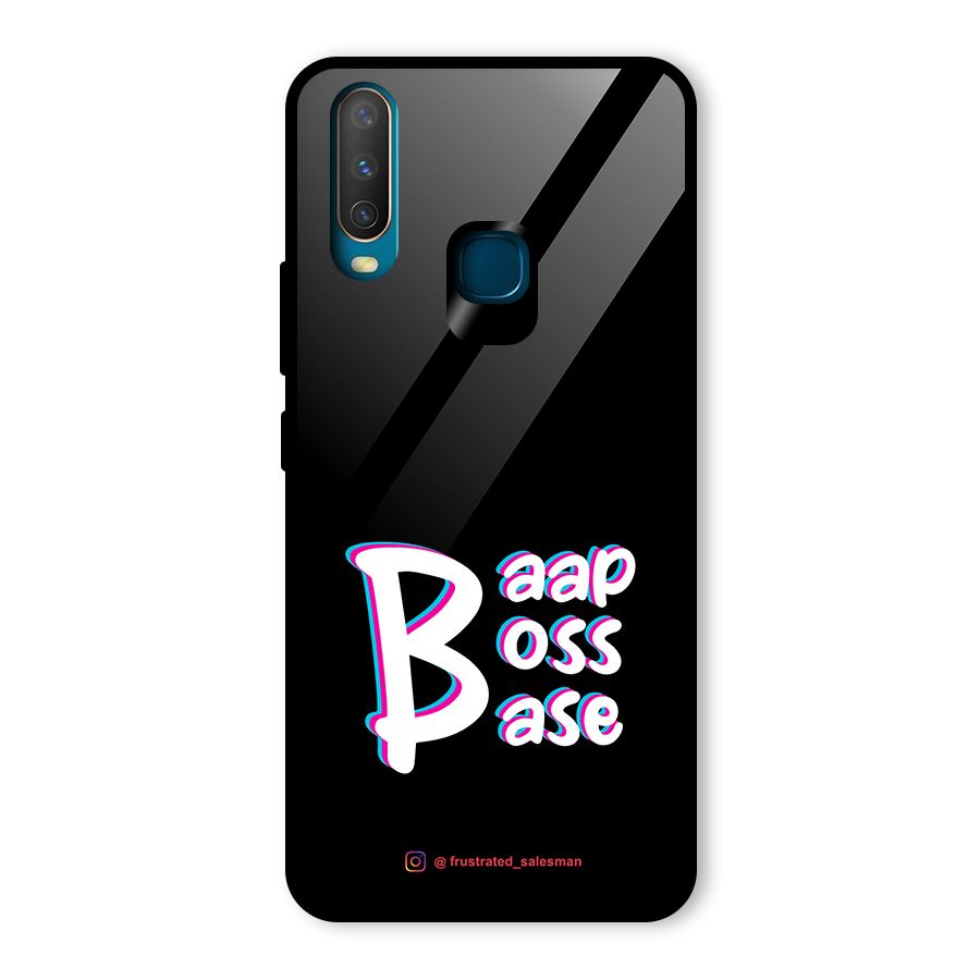 Baap Boss Base Black Glass Back Case for Vivo Y12
