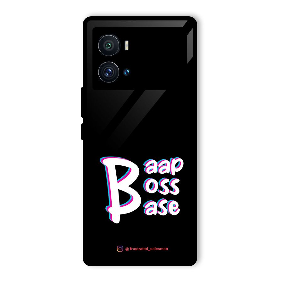 Baap Boss Base Black Glass Back Case for Vivo iQOO 9 Pro